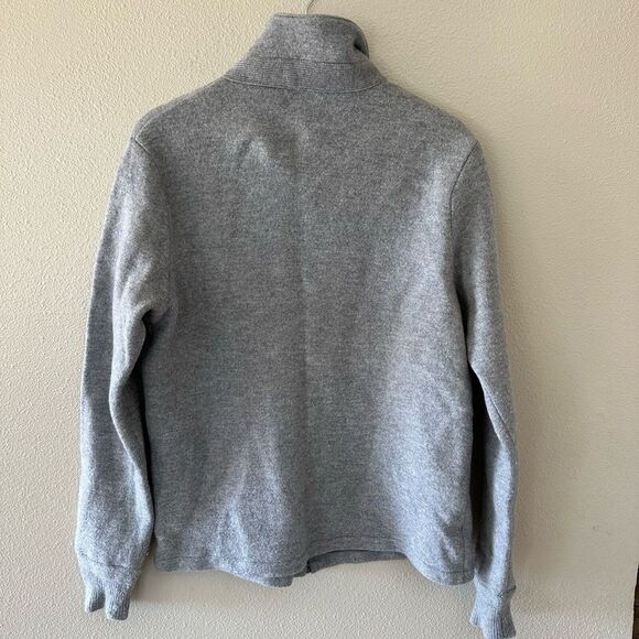 J Crew Men’s Boiled Merino Wool Coach's Jacket Grey Size L - Picture 4 of 6